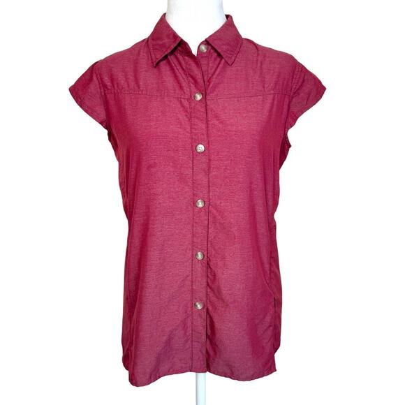 Ex-Offico Travel Hiking Shirt Small Raspberry Pink Short Sleeve Breathable - Picture 1 of 8